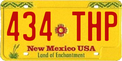 NM license plate 434THP