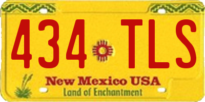 NM license plate 434TLS