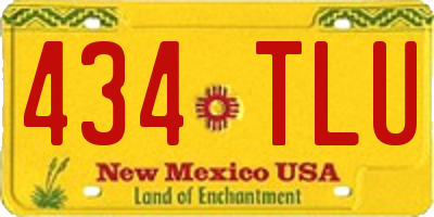 NM license plate 434TLU