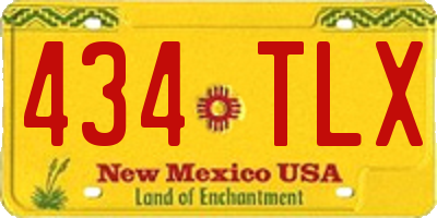 NM license plate 434TLX