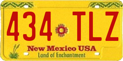 NM license plate 434TLZ
