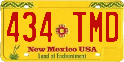 NM license plate 434TMD