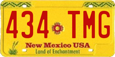 NM license plate 434TMG