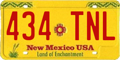 NM license plate 434TNL