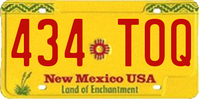 NM license plate 434TOQ