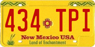 NM license plate 434TPI