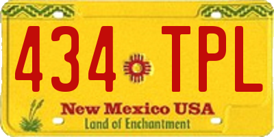 NM license plate 434TPL