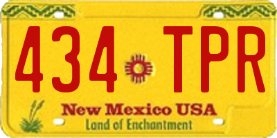 NM license plate 434TPR