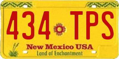 NM license plate 434TPS