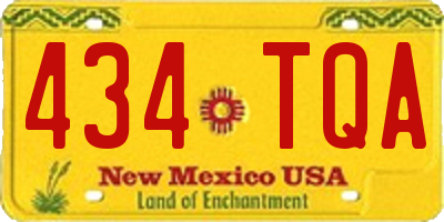 NM license plate 434TQA