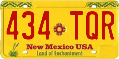 NM license plate 434TQR