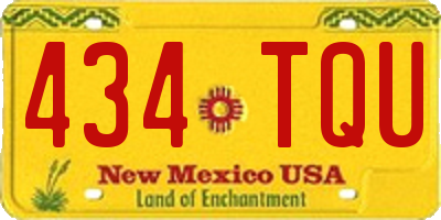 NM license plate 434TQU
