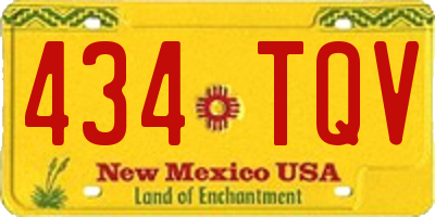 NM license plate 434TQV
