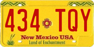 NM license plate 434TQY