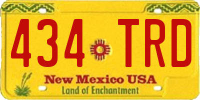 NM license plate 434TRD