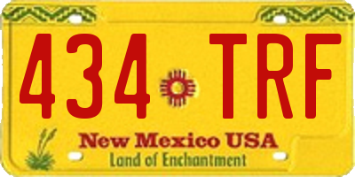 NM license plate 434TRF