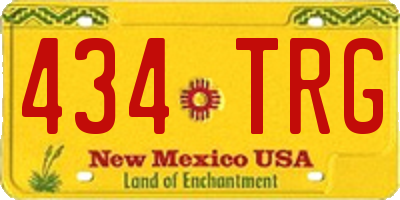 NM license plate 434TRG