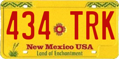 NM license plate 434TRK