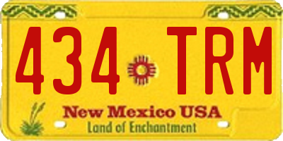 NM license plate 434TRM