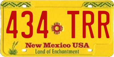 NM license plate 434TRR