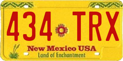 NM license plate 434TRX