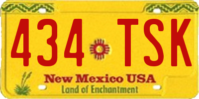 NM license plate 434TSK