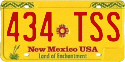 NM license plate 434TSS