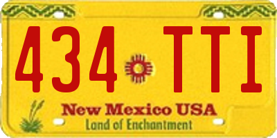 NM license plate 434TTI