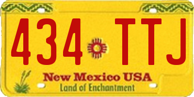NM license plate 434TTJ