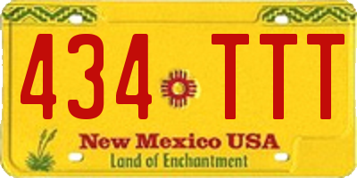 NM license plate 434TTT