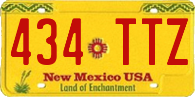 NM license plate 434TTZ