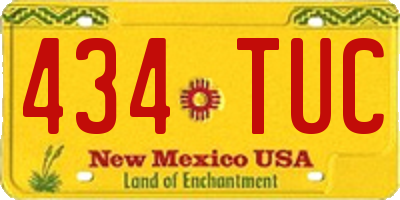 NM license plate 434TUC