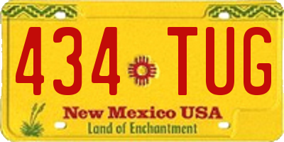 NM license plate 434TUG