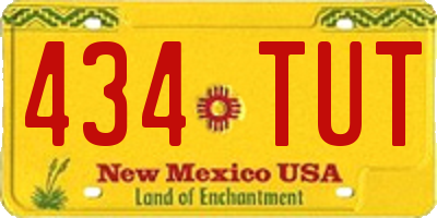 NM license plate 434TUT