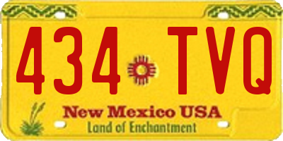 NM license plate 434TVQ