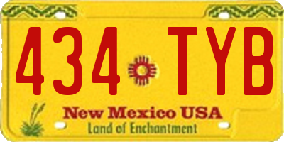 NM license plate 434TYB
