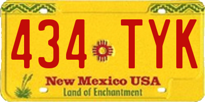 NM license plate 434TYK