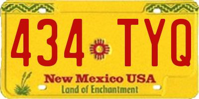 NM license plate 434TYQ