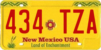 NM license plate 434TZA