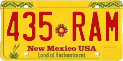 NM license plate 435RAM