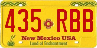 NM license plate 435RBB