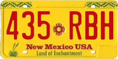 NM license plate 435RBH