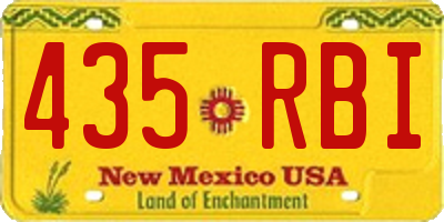 NM license plate 435RBI