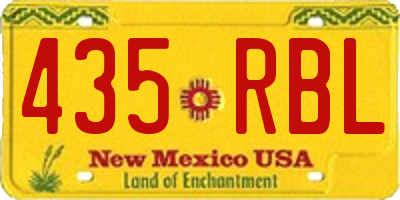 NM license plate 435RBL