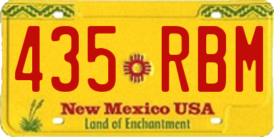 NM license plate 435RBM