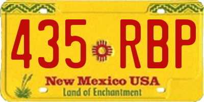 NM license plate 435RBP