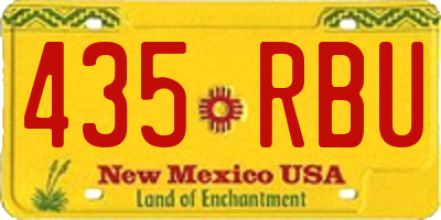 NM license plate 435RBU
