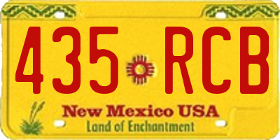 NM license plate 435RCB