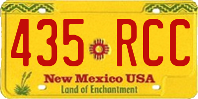 NM license plate 435RCC