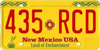 NM license plate 435RCD